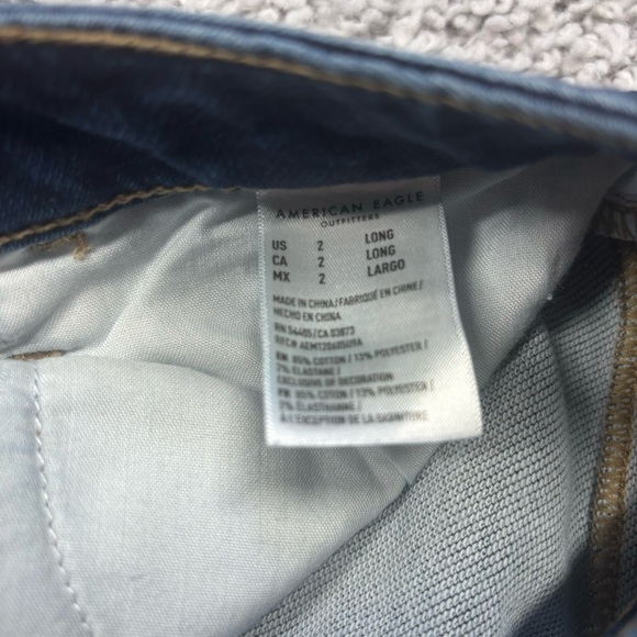 American Eagle Jeans Womens 2 Long Super Hi Rise Jegging Next Level Stretch - Picture 4 of 6